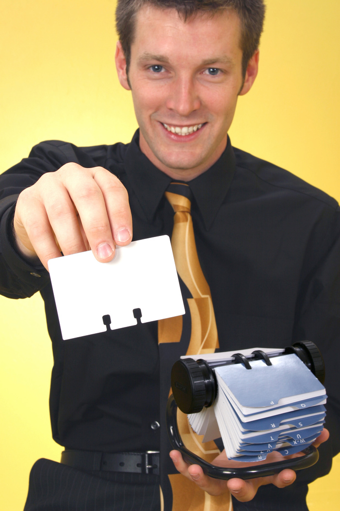 Business Man and Rolodex